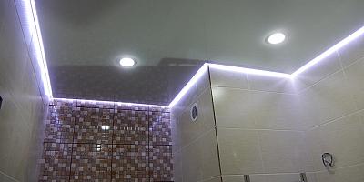 Парящий потолок в ванную 6 кв.м